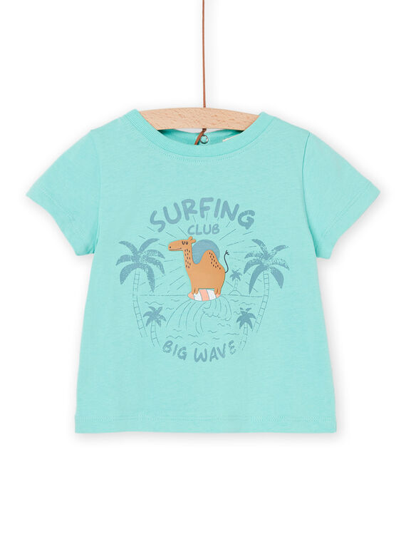 T-shirt turquesa com padrão de camelo surfista RUEXOTI1 / 23SG10V1TMCC216