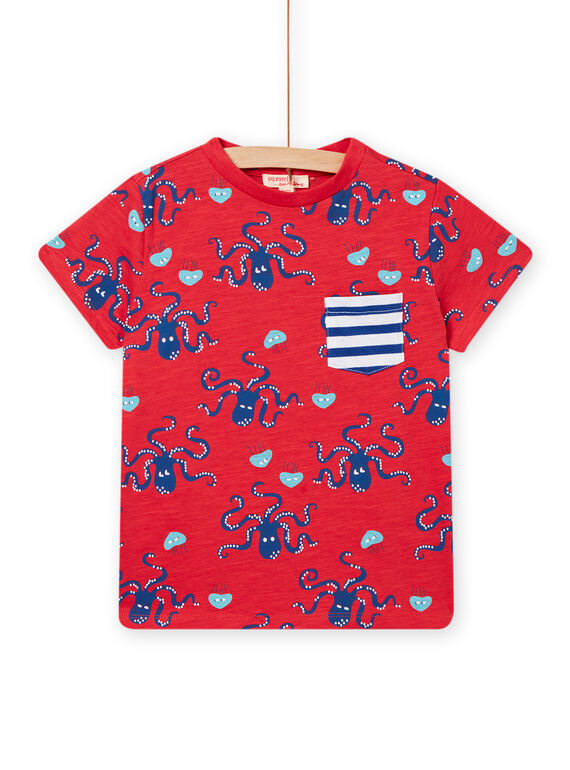 T-shirt de mangas curtas vermelho menino NOFICTI3 / 22S902U4TMCF524