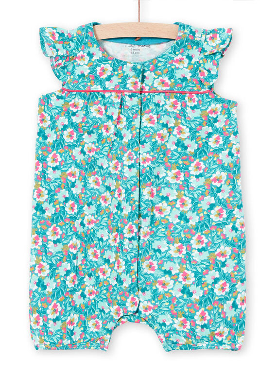 Babygro turquesa bebé menina LEFIGREMOT / 21SH13C7GREC216