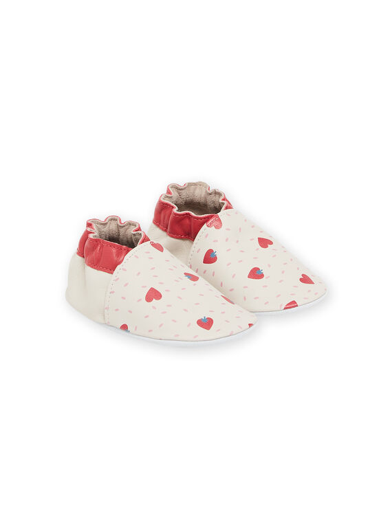 Pantufas em couro cru com estampado de morangos RICHOSTRAW / 23KK3741D3S001