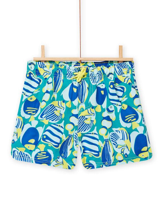 Fato de banho azul-caraíbas menino NYOMERBOXPOI / 22SI02L5MAIC242