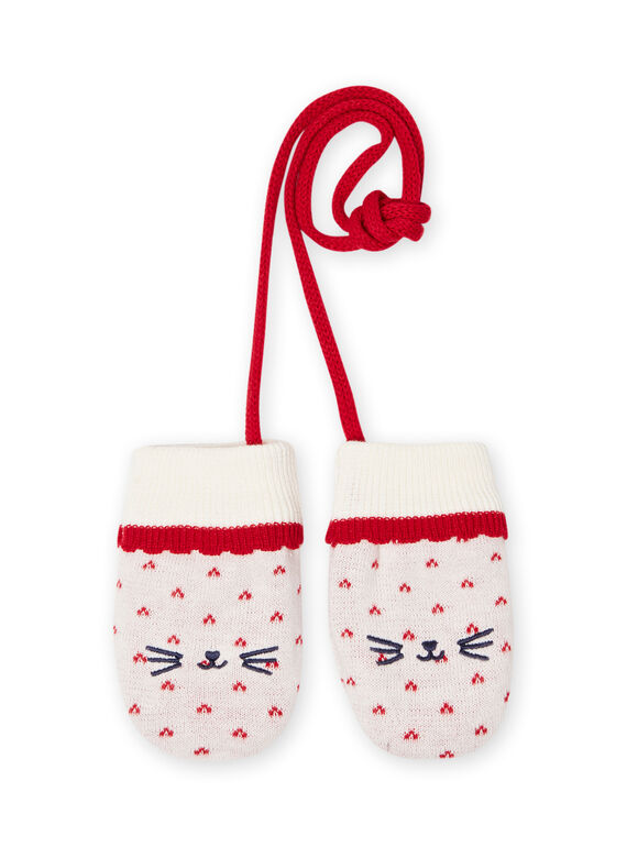 Luvas em tricô jacquard bebé menina MYIMIXGAN / 21WI0951GAN001