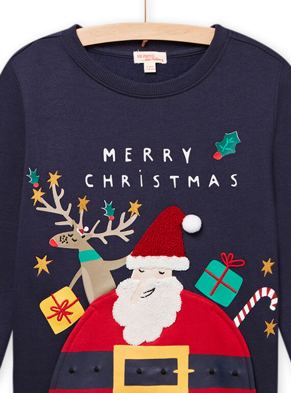 Sweat de Natal azul-marinho menino MONOSWE / 21W902Q1SWE705