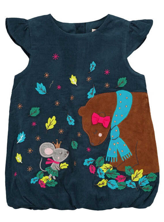 Vestido bola em veludo menina GITUROB4 / 19WG09Q3ROB714