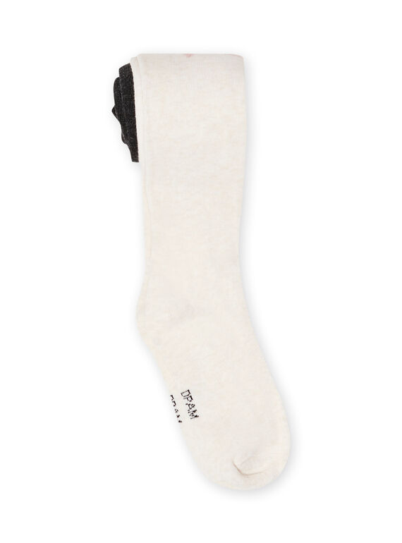 Collants bicolor com padrão cisne menina MYAHICOL2 / 21WI01U1COL944