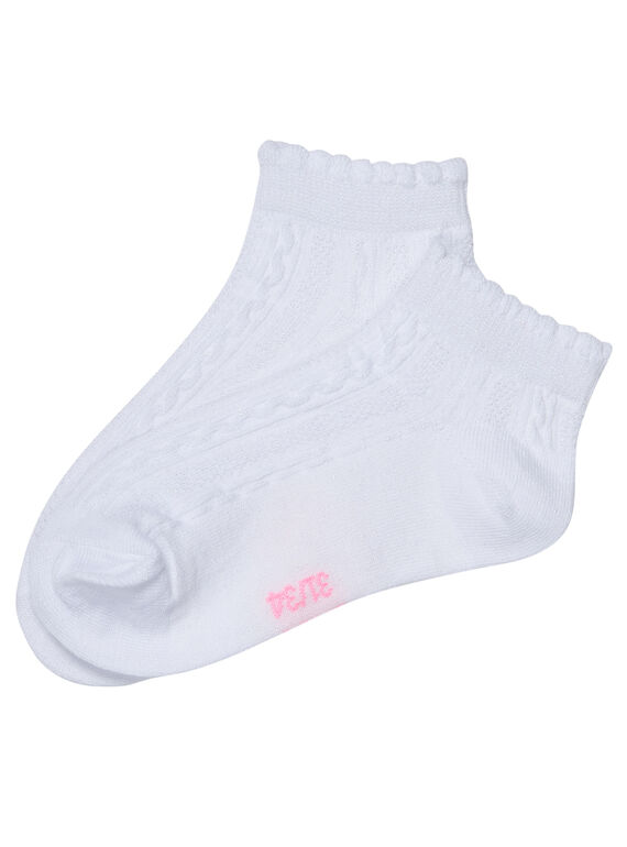 Meias menina branco torcido com lurex iridescente JYAPOECHO / 20SI01G1SOQ000