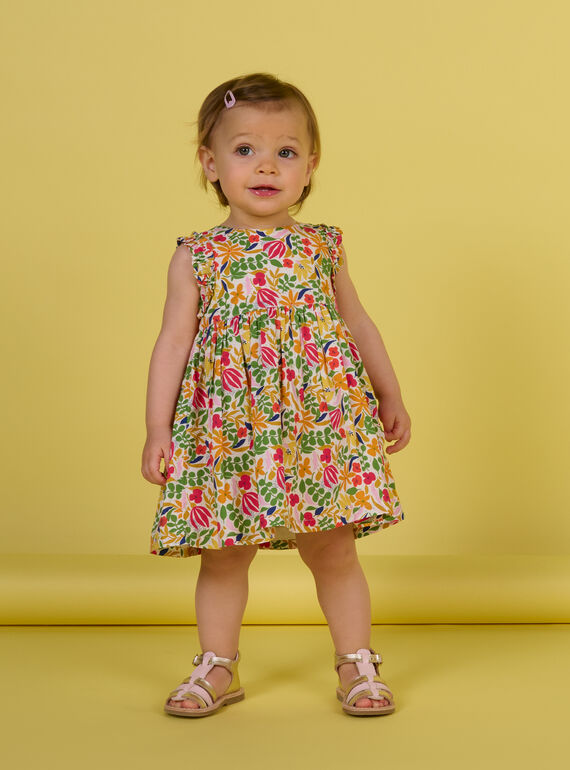 Vestido com estampado florido bebé menina NIHOROB1 / 22SG09T3ROB000