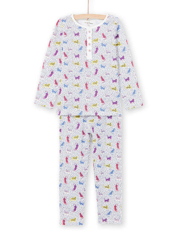 Pijama às bolas e estampado leopardo menina MEFAPYJPAN / 21WH1134PYJ001