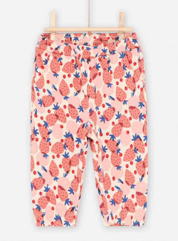 Calças de treino confortáveis multicolor com estampado de fruta bebé menina SIFORBAJOG / 23WG09K1JGB003