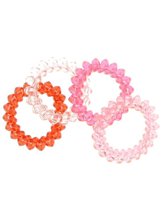 Set of girls' plastic hair elastics DYAROUELA / 18WI0121CHU099