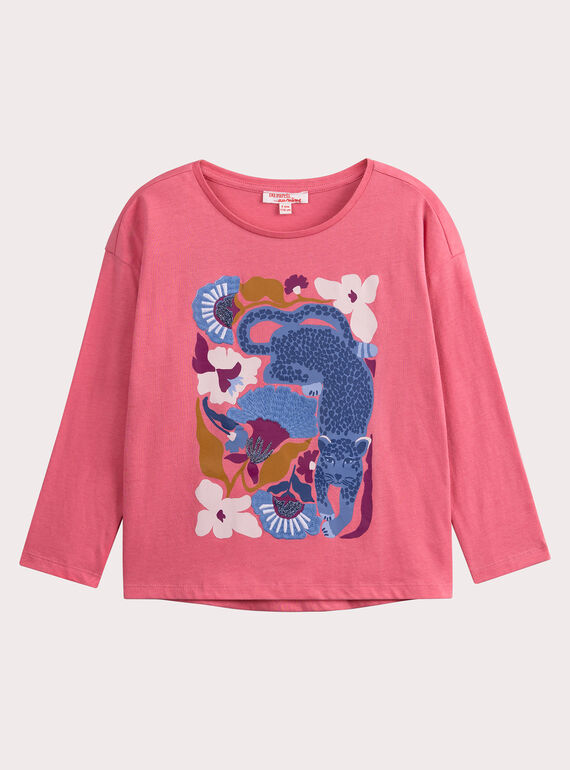 T-shirt de manga comprida rosa VADATEE1 / 24W90121TML404