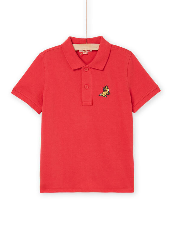 Polo em piqué com emblema dinossauro ROJOPOL3 / 23S90275POLF518
