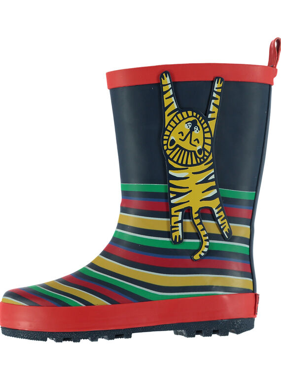 Galochas riscas multicor e leão criança menino GGBPLION / 19WK36G2D0C050