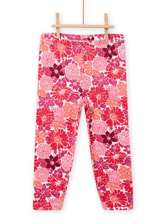 Leggings rosa com estampado florido menina NYAFLALEG / 22SI01R1CAL001