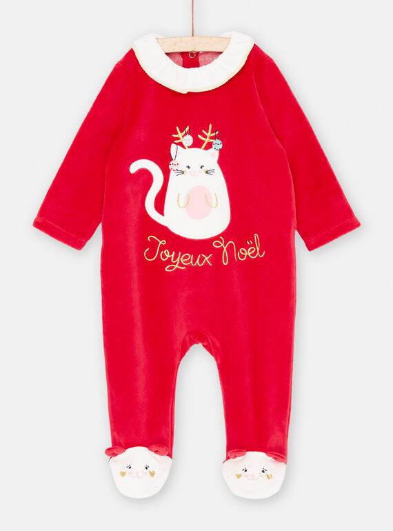 Babygro de Natal vermelho para bebé menina SEFIGRENO / 23WH13T1GREF529