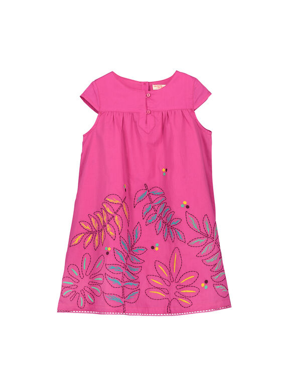 Vestido em algodão rosa menina FATUROB2 / 19S901F5ROB712