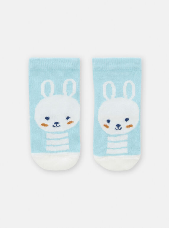 Meias azul com estampado coelho para bebé menino TYUDECHO / 24SI1082SOQC201