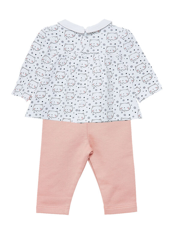 Conjunto camisa + leggings nascimento menina JOU1ENS5 / 20SF03J2ENS000