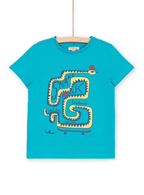 T-shirt turquesa criança menino LOJOTI8 / 21S902F4TMCC242