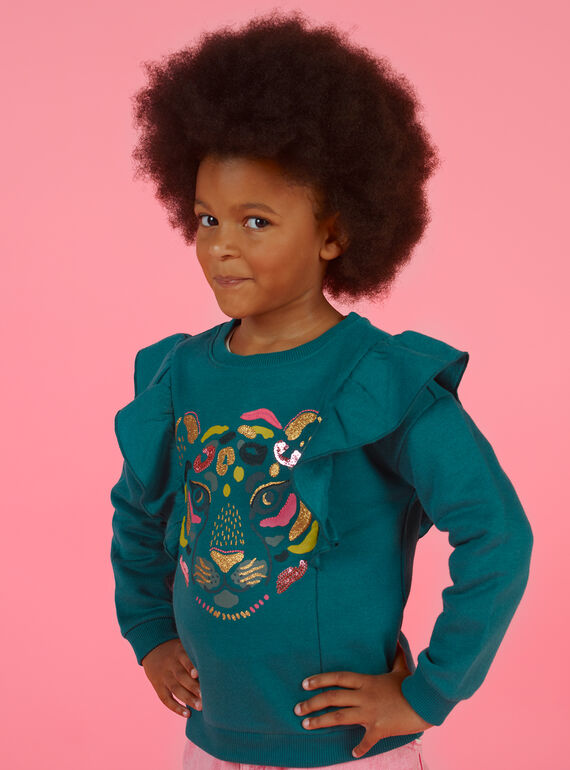 Sweat azul pato menina MAKASWEA / 21W901I1SWEG633