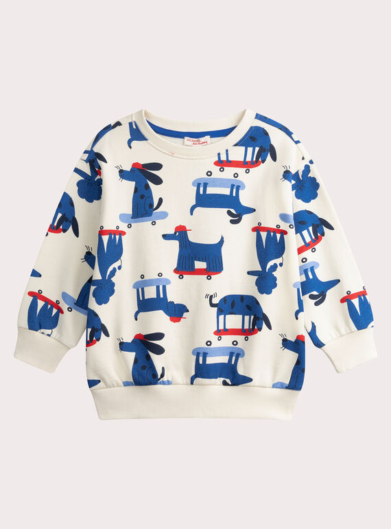 Sweatshirt cru com estampado de cão  WOKASWE / 25S90231SWE005