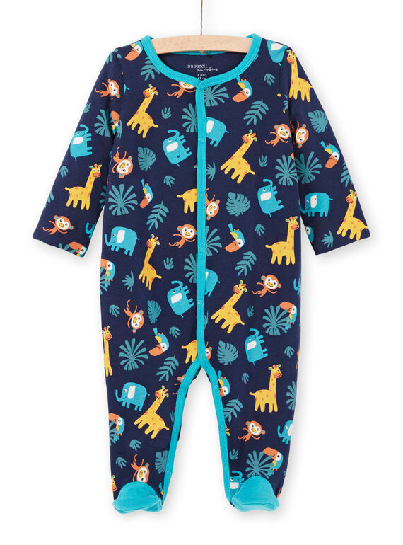 Babygro reversível azul noite com estampado animais bebé menino MEGAGREANI / 21WH1486GREC205