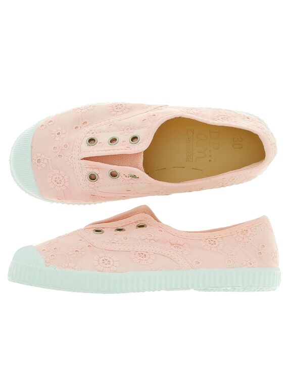 Girls' canvas trainers CFTENHERB5 / 18SK35O9D16030