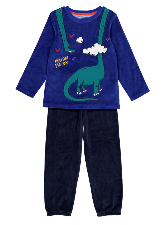 Pijama azul em veludo criança menino GEGOPYJDIP / 19WH12N1PYJ703