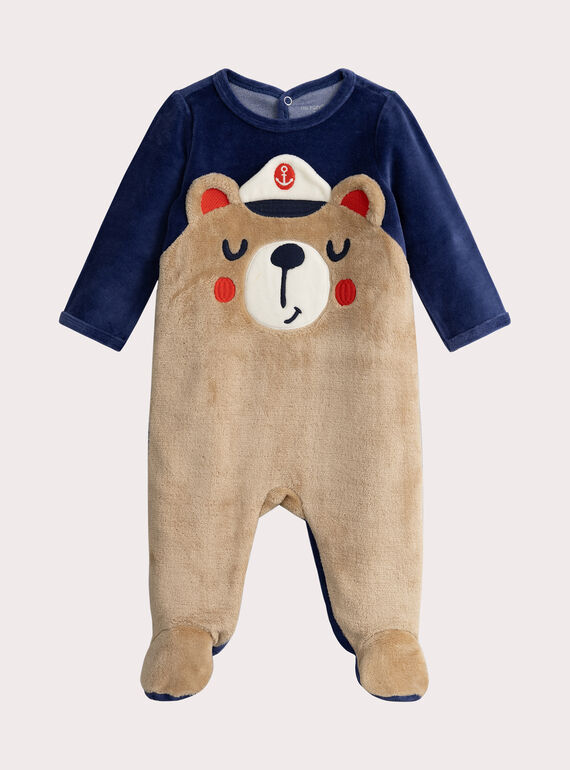 Macacão de animação de urso para menino  VEGAGREOURS / 24WH1473GRE702