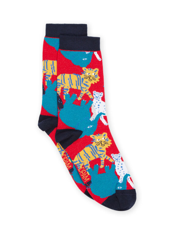 Meias com estampado animais da savana RYOJOCHO5 / 23SI027DSOQF518
