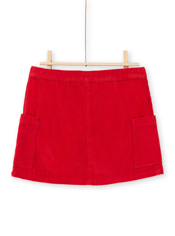 Saia vermelho canelada menina MACOMJUP1 / 21W901L2JUP408