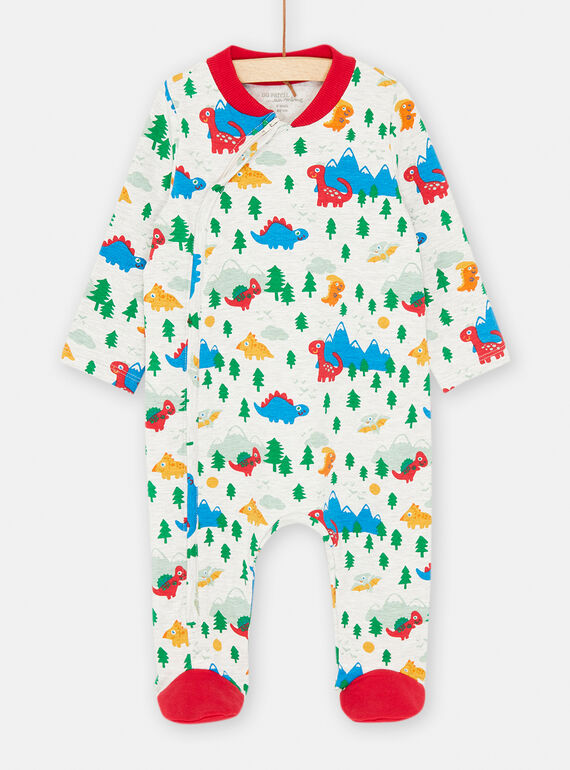 Babygro cinzento e vermelho com estampado de dinossauros SEGAGRESNO / 23WH1451GREJ920