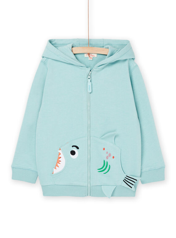 Sweat azul celadon com animação de peixe ROEXOGIL / 23S902V1GIL204