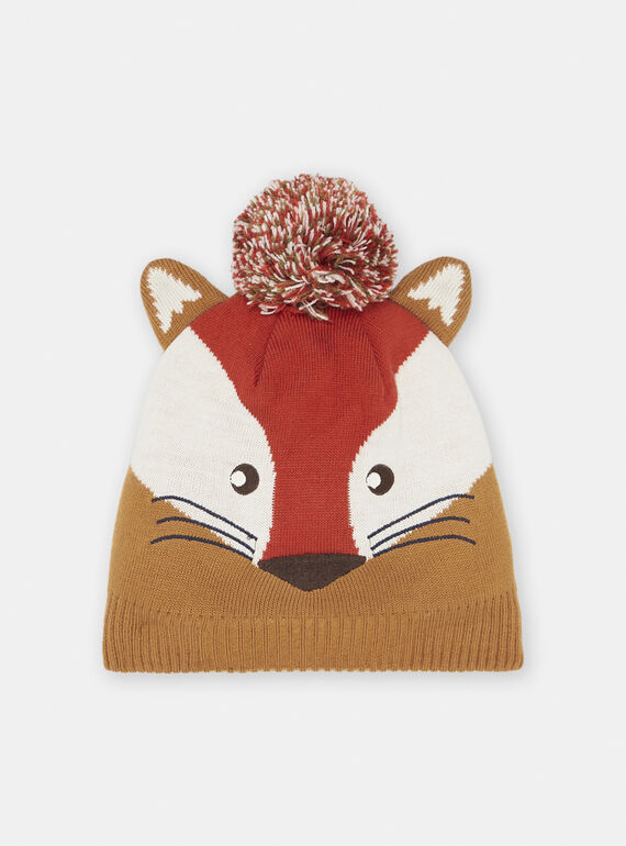 Gorro canela com animação raposa SYOGROBON5 / 23WI0292BON809