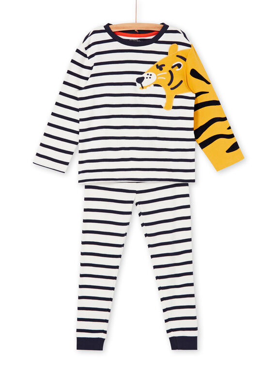 Pijama t-shirt e calças azul e branco às riscas criança menino LEGOPYJBRA / 21SH1253PYJ001