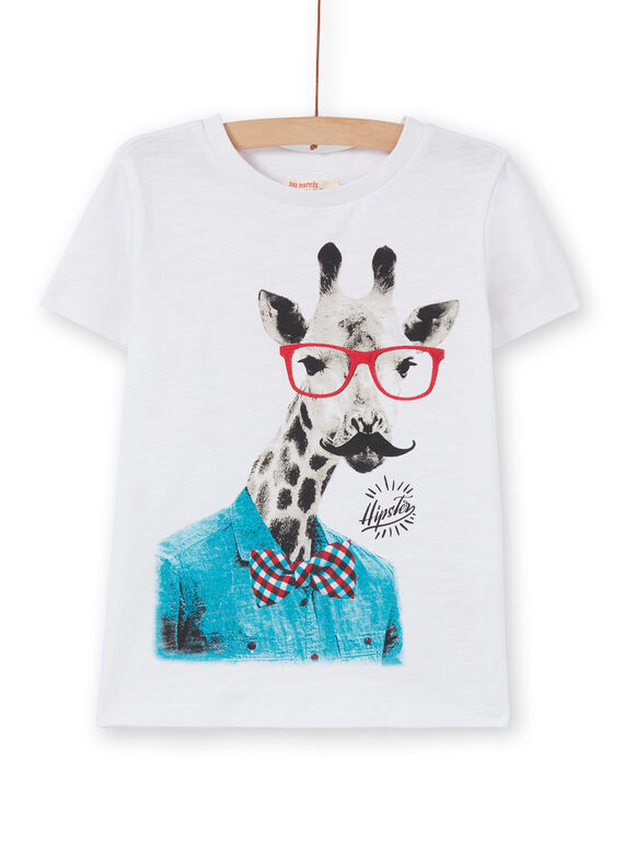 T-shirt branca - manga curta - Criança menino LOJOTI1 / 21S90235TMC000