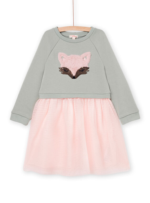 Vestido-sweat com tule PARHUROB2 / 22W901Q4ROB626