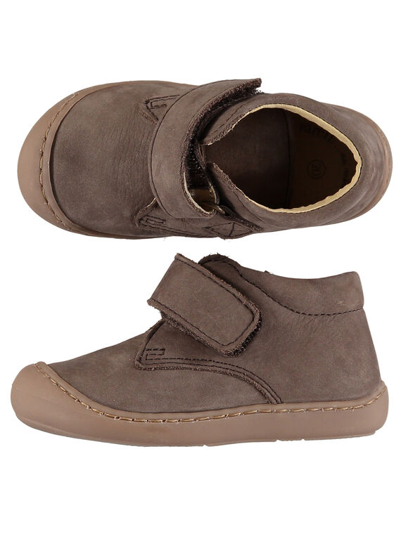 Botas flexíveis couro nobuck toupeira bebé menino GBGBOTIFLET / 19WK38I1D0F803
