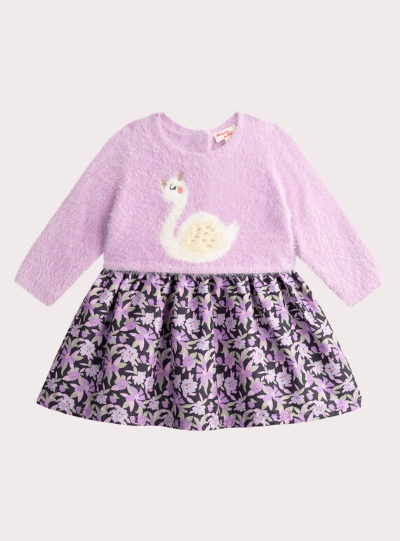 Vestido com cegonha para bebé menina VIPERROB2 / 24WG09R2ROB712