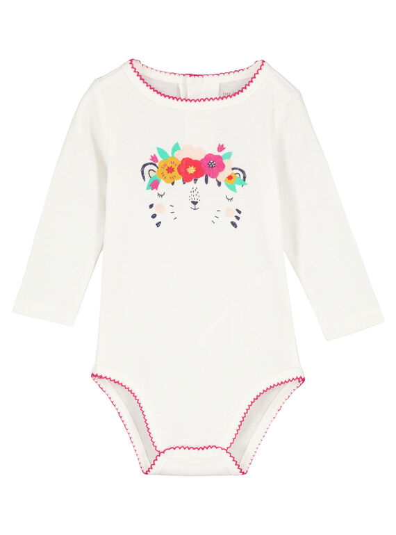 Body mangas compridas cru menina GEFIBODLEO / 19WH13N5BDL001