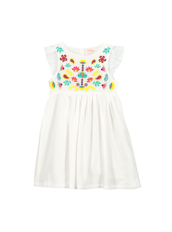 Vestido branco bordado menina FACAROB1 / 19S901D1ROB000
