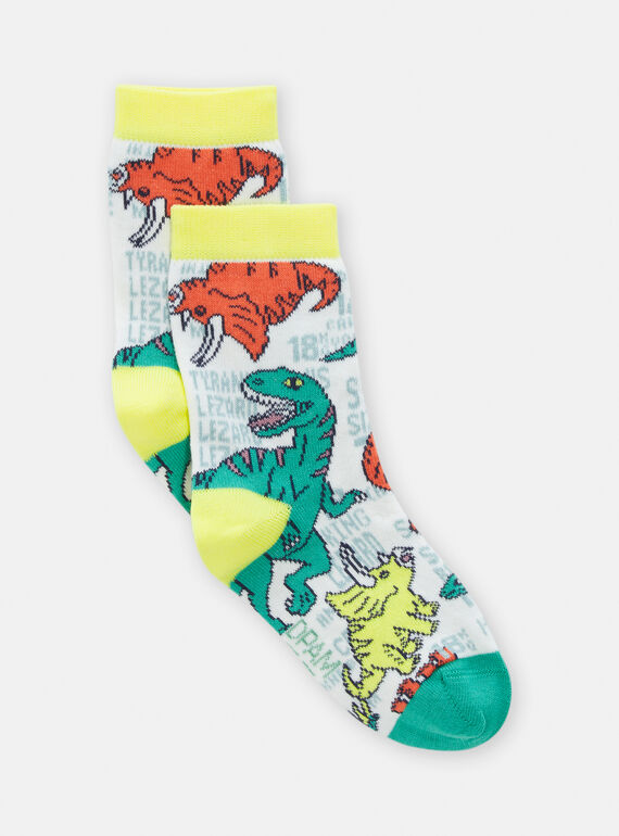 Meias multicolor com estampado dinossauro para menino TYOJOCHO6 / 24SI0281SOQ001