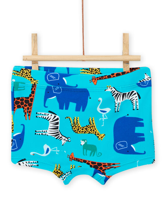 Fato de banho azul-turquesa com estampado de animais bebé menino NYUMER2EX1 / 22SI10L7MAI202