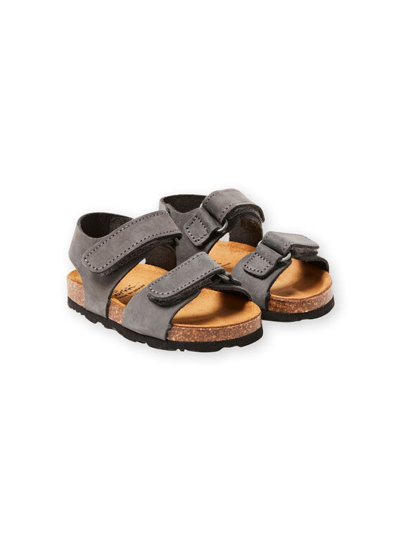 Sandálias lisas cinzento bebé menino LBGNUGRIS / 21KK3855D0E940