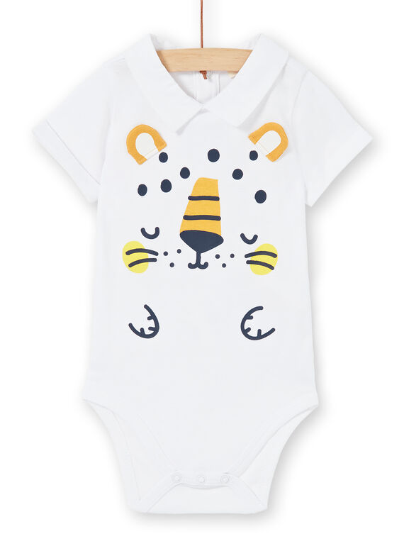 Body branco em algodão bebé menino LUBALBOD / 21SG10O1BOD000
