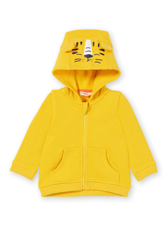 Sweat com capuz amarelo em algodão bebé menino LUJOGIL1 / 21SG1032GIL106