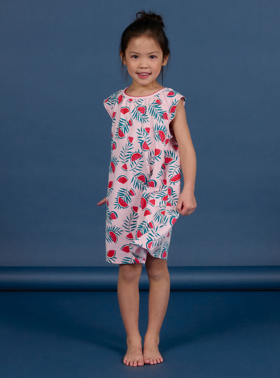 Camisa de noite rosa com estampado de melancia menina NEFACHUWAT / 22SH11H2CHND328