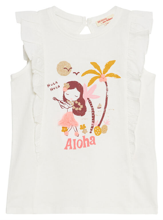 Camisola de alças com folhos e estampado JADUDEB2 / 20S901O1DEB001