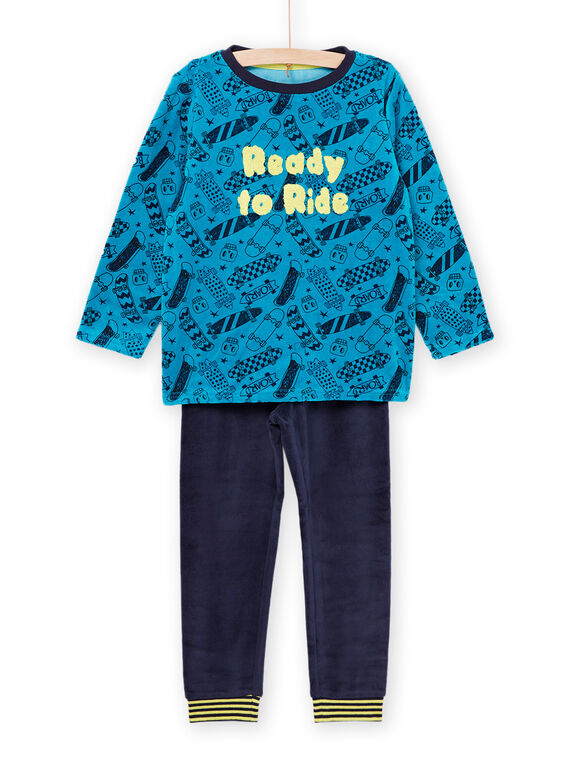 Pijama T-shirt e calças com estampado de skate PEGOPYJSKA / 22WH1234PYJC217