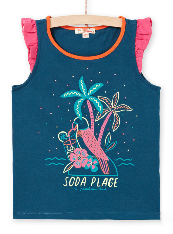 Camisola de alças, estampado papagaio e palmeira LABONDEB1 / 21S901W1DEB716